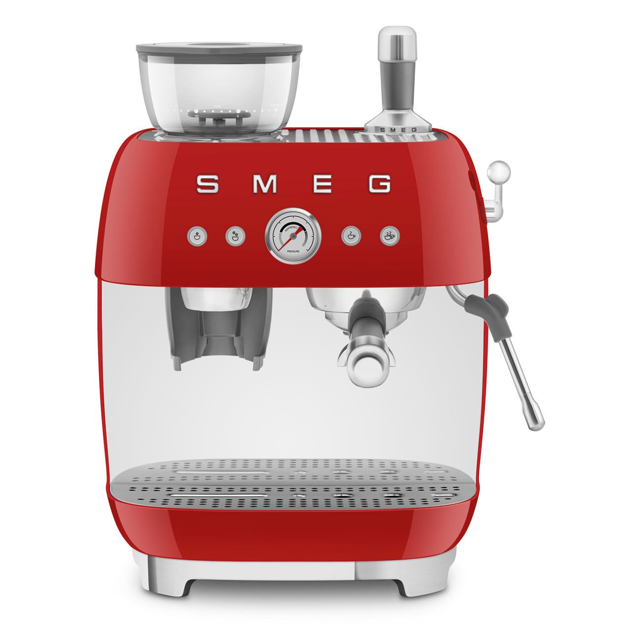 SMEG EGF03RDEU Кофемашина-эспрессо со встроенной кофемолкой, цвет красный
