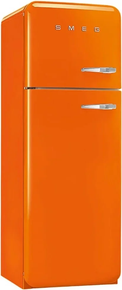 SMEG FAB30LOR6 Отдельностоящий двухдверный холодильник,стиль 50-х годов, 60 см, оранжевый, петли сле