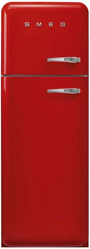 SMEG FAB30LRD6 Отдельностоящий двухдверный холодильник, стиль 50-х годов, 60 см, красный, петли слев