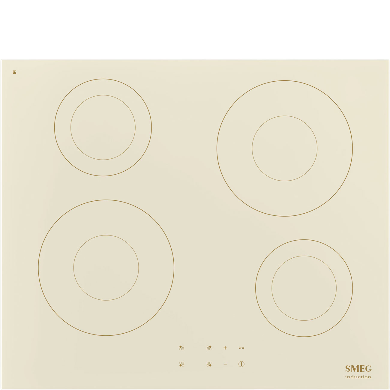 SMEG SI2641DP Индукционная варочная панель, 60 см, прямой край, кремовая
