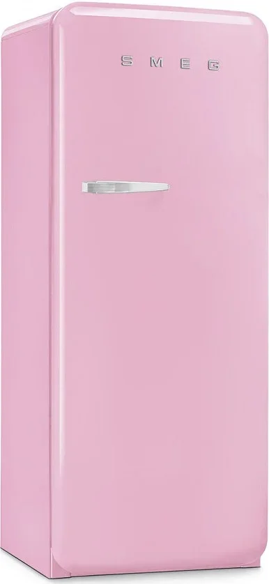 SMEG FAB28RPK6 Отдельностоящий однодверный холодильник, стиль 50-х годов, 60 см, розовый, петли спра