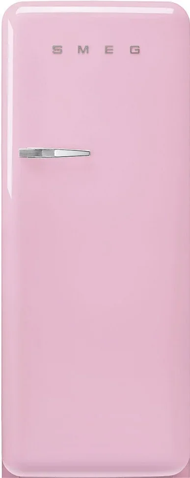 SMEG FAB28RPK6 Отдельностоящий однодверный холодильник, стиль 50-х годов, 60 см, розовый, петли спра